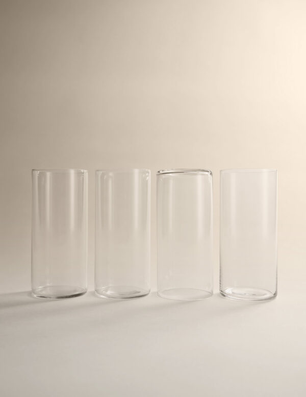 Set of 4 Straight Sided Hi Ball Glasses