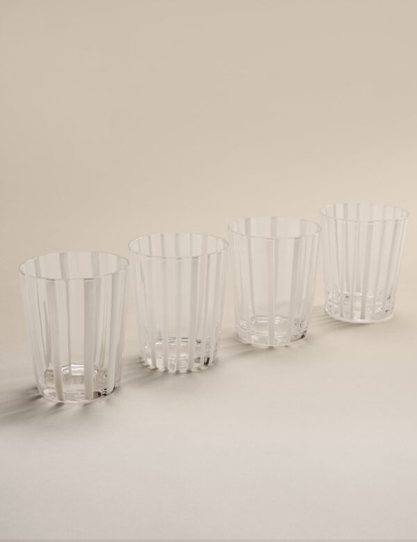 Set of 4 Striped Tumblers