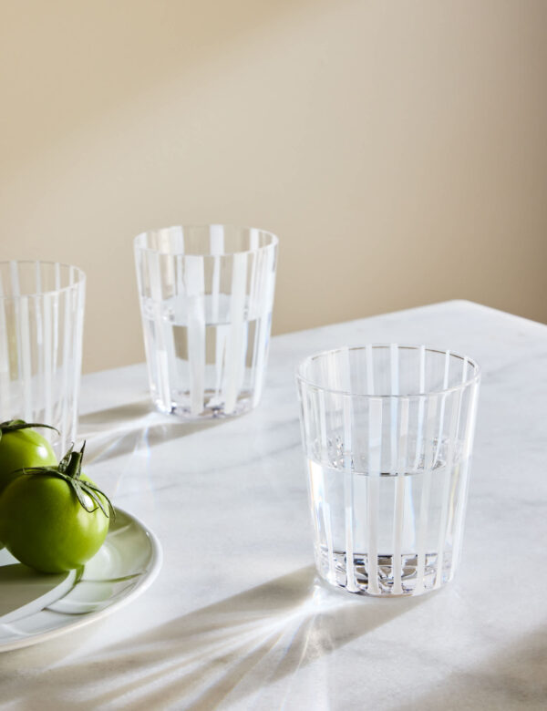 Set of 4 Striped Tumblers