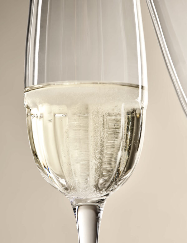Set of 4 Textured Champagne Flutes