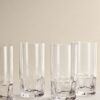 Set of 4 Textured Hi Ball Glasses