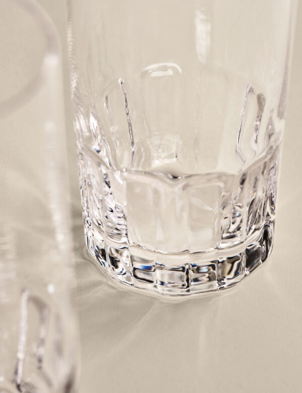 Set of 4 Textured Hi Ball Glasses