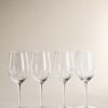 Set of 4 Textured Wine Glasses
