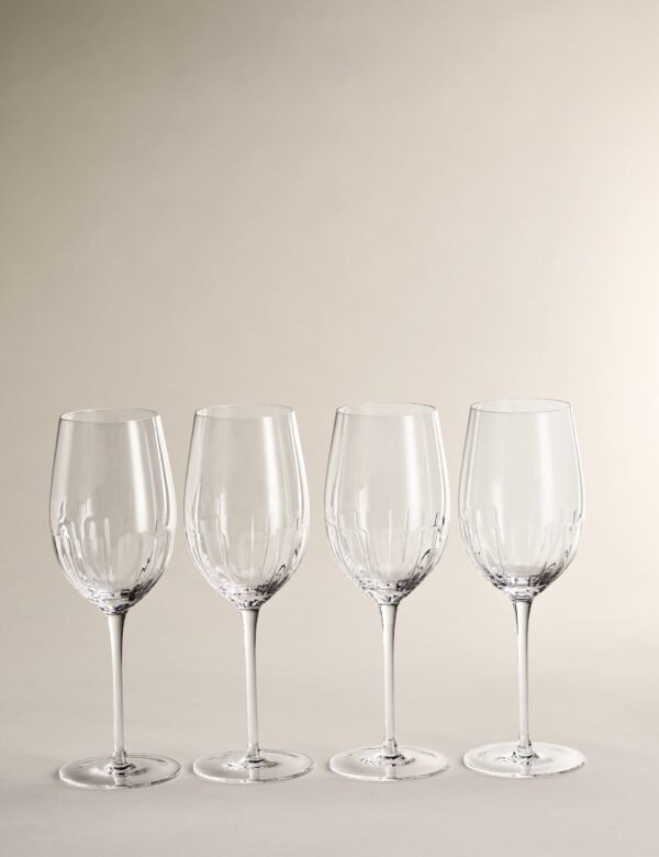 Set of 4 Textured Wine Glasses