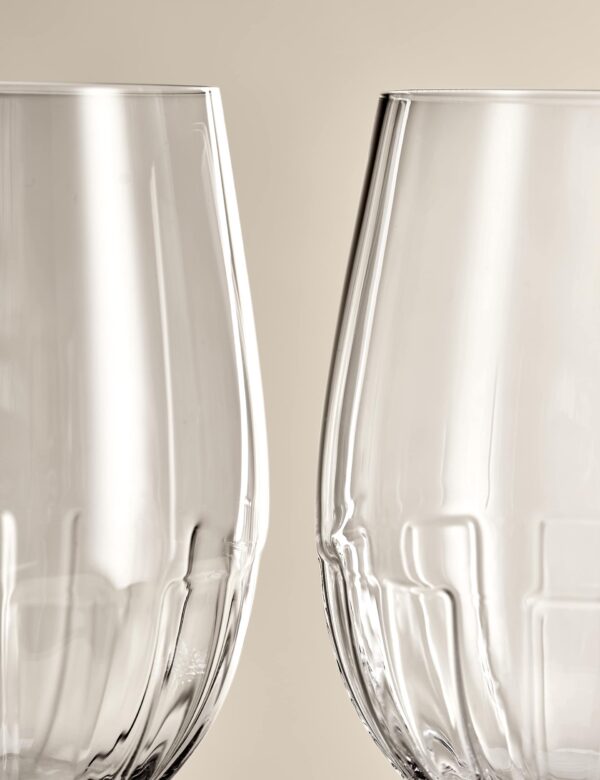 Set of 4 Textured Wine Glasses