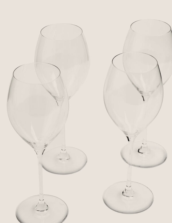 Set of 4 White Wine Glasses