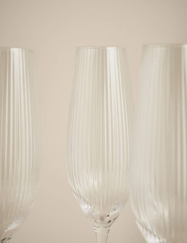 Set of 6 Maxim Optic Champagne Flutes